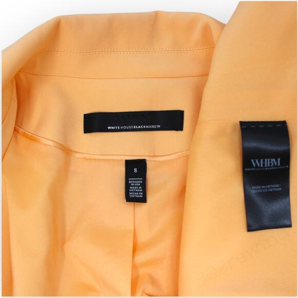 Sz 8 WHBM Fluid PantSuit Blazer + Belted Tapered Ankle Pant RayofLight - Picture 11 of 14